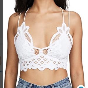 Free People White Bra